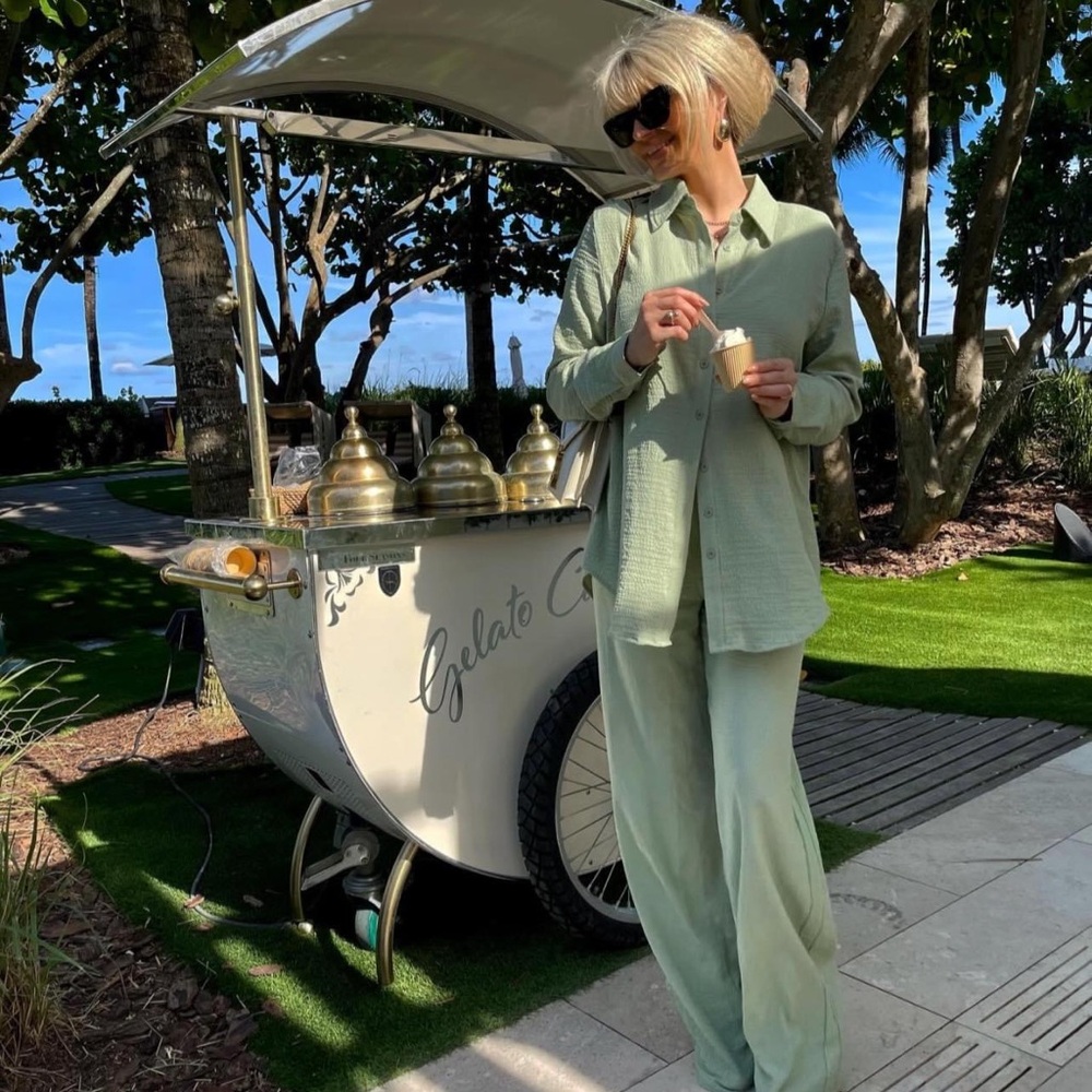 Elegant Green Women's Pants & Jumpsuit Set